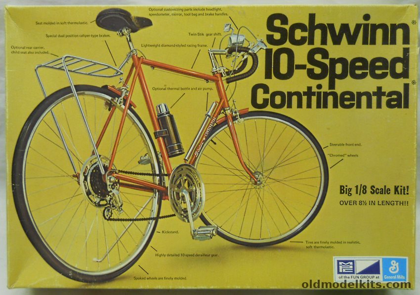 MPC 1/8 Schwinn 10 Speed Continental Bicycle, 1-1480-250 plastic model kit